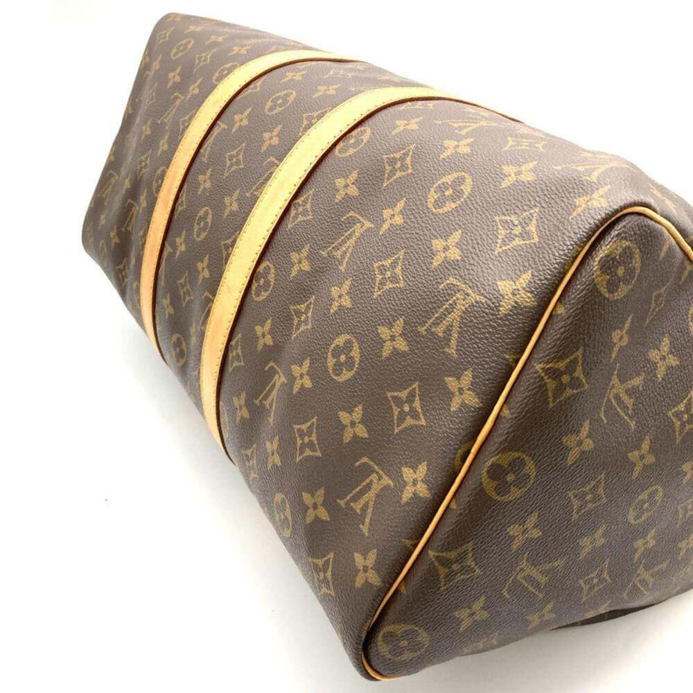 LOUIS VUITTON Authentic Brown Monogram Canvas Keepall 45 Boston Bag - Picture 4 of 9